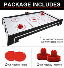Load image into Gallery viewer, Air Hockey Table for Kids | Tabletop Air Hockey for Children, Girls, Boys, Teens with Air Hockey Pucks and Paddles, Electronic Fans