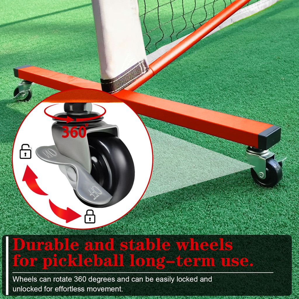 Zdgao Pickleball Net Set with 22 FT Regulation Size Pickleball Net, Paddles Set of 4, Outdoor Pickleballs and Carrying Bag, Steady Metal Frame for Driveway, Backyard, Home