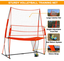 Load image into Gallery viewer, Zdgao Volleyball Training Net - Adjustable 11 x 8 FT Volleyball Practice Equipment For Indoor Outdoor | Great For Serving And Dunking Drills | Portable Wheeled Carry Bag And Volleyball & Easy Assembly