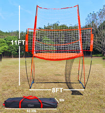 Load image into Gallery viewer, Zdgao Volleyball Training Net - Adjustable 11 x 8 FT Volleyball Practice Equipment For Indoor Outdoor | Great For Serving And Dunking Drills | Portable Wheeled Carry Bag And Volleyball & Easy Assembly