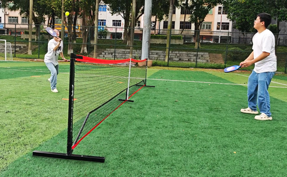 Hoverphenix Portable Pickleball Net, 22 FT Regulation Size & 11 FT Half Court Size Pickle Ball Net with 2 Pickleballs,Carry Bag, 2 in 1 pickleball net for driveway, Backyards,Outdoor,Indoor,Easy Setup