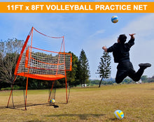 Load image into Gallery viewer, Zdgao Volleyball Training Net - Adjustable 11 x 8 FT Volleyball Practice Equipment For Indoor Outdoor | Great For Serving And Dunking Drills | Portable Wheeled Carry Bag And Volleyball & Easy Assembly