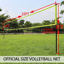 Load image into Gallery viewer, Volleyball Net - Portable Volleyball Sets for Backyard, Lawn, Beach with Soft Volleyball Ball and Pump, Boundary Line, Carry Bag