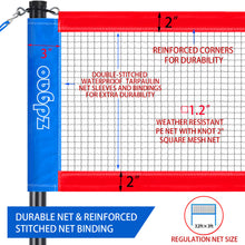 Load image into Gallery viewer, Zdgao Badminton & Volleyball Combo Set - Professional Volleyball Net for Lawn, Backyard, Easy Set up Volleyball Set with Carry Bag, Boundary Line | Come with Flying Discs for Family Fun