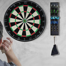 Load image into Gallery viewer, Darts Caddy Wall Mounted Darts Holder/Stand/with Metal Hook, Accessory Storage Bag, Displays 12 Set of Steel/Soft Tip Darts