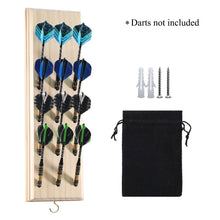 Load image into Gallery viewer, Darts Caddy Wall Mounted Darts Holder/Stand/with Metal Hook, Accessory Storage Bag, Displays 12 Set of Steel/Soft Tip Darts