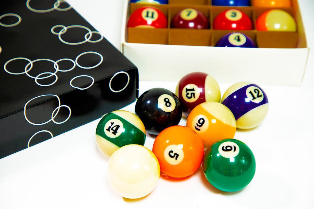 Billiard Balls Set 2-1/4" Pool Table Balls for Replacement (16 Resin Balls)