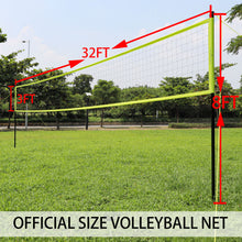 Load image into Gallery viewer, Volleyball Net Outdoor - Professional Volleyball Set with Height Adjustable Aluminum Poles and Anti-Sag System, Boundary Line, Volleyball and Pump