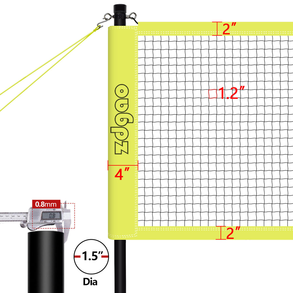 Volleyball and Badminton Set for Backyard and Outdoors with Easy Set-up Volleyball Net + 4 Pro Badminton Rackets + Carrying Bag + Volleyball + Ball Pump