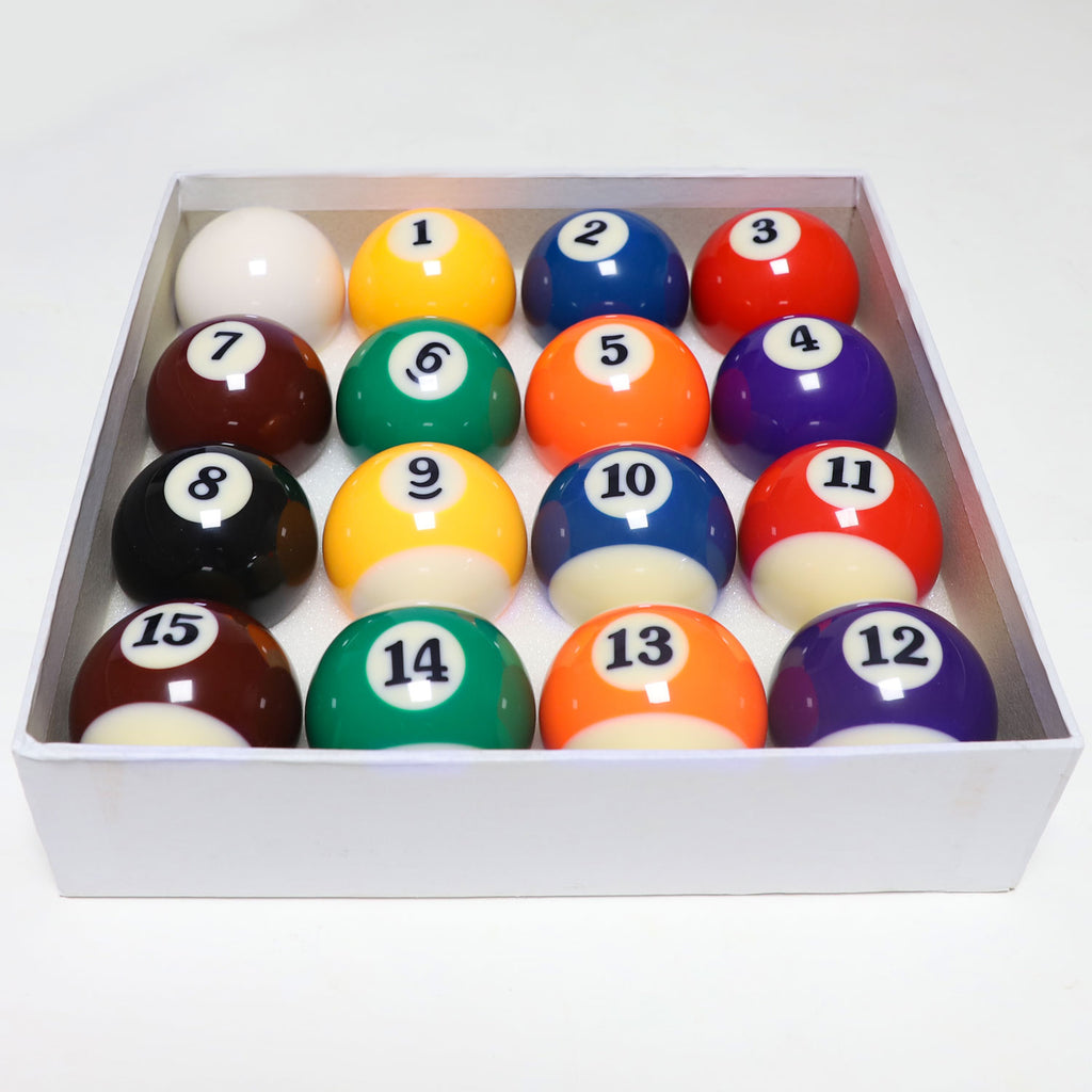 Billiard Balls Set 2-1/4" Pool Table Balls for Replacement (16 Resin Balls)