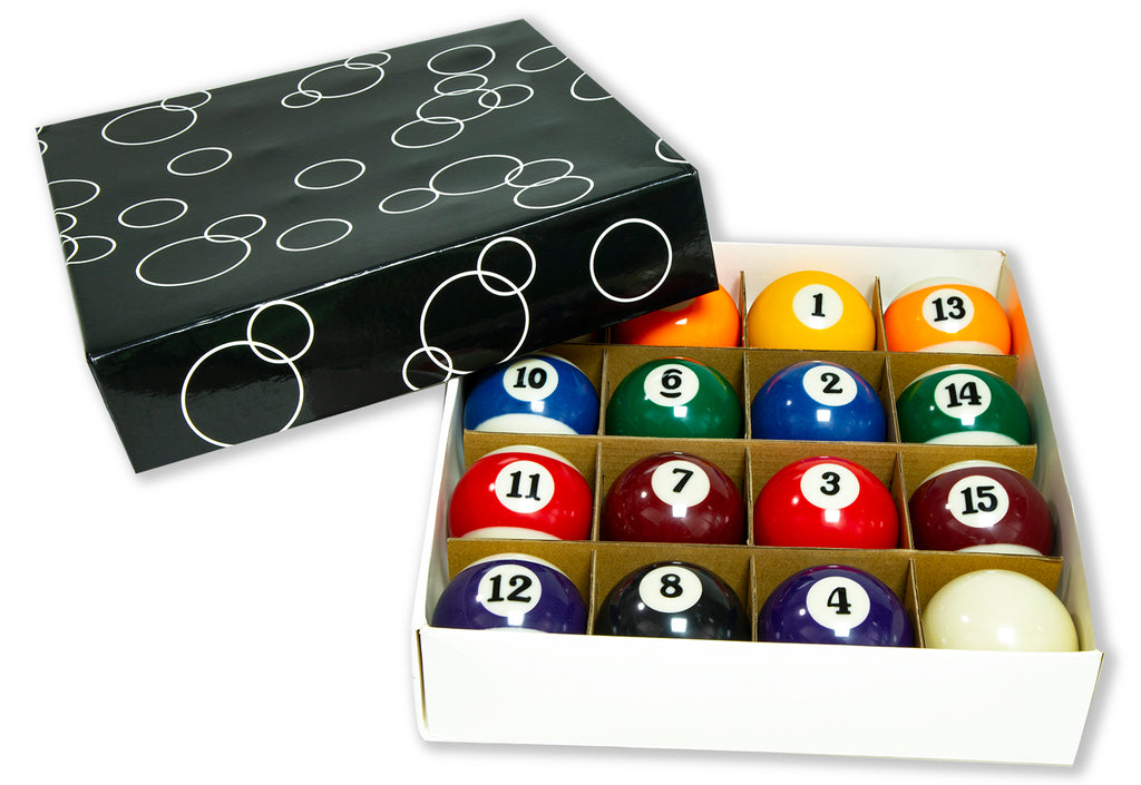 Billiard Balls Set 2-1/4" Pool Table Balls for Replacement (16 Resin Balls)
