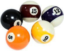 Load image into Gallery viewer, Billiard Balls Set 2-1/4" Pool Table Balls for Replacement (16 Resin Balls)