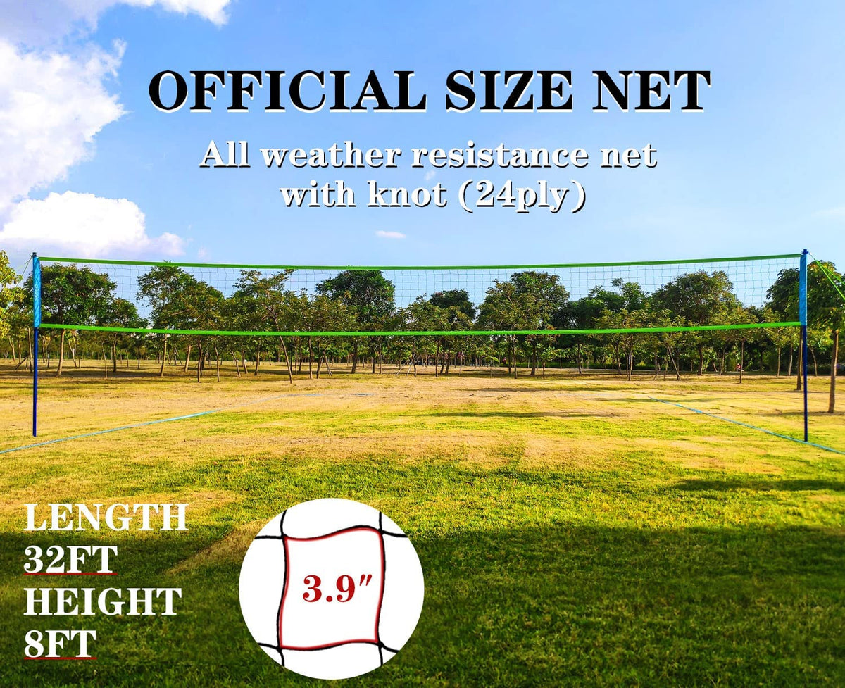Zdgao Volleyball Net Outdoor - Portable Volleyball Set for Backyard wi