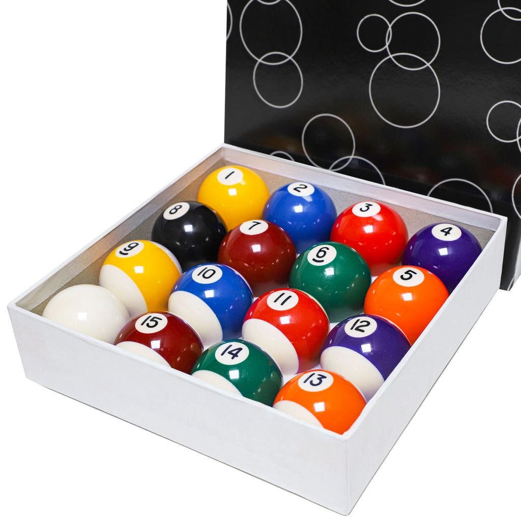 Billiard Balls Set 2-1/4" Pool Table Balls for Replacement (16 Resin Balls)