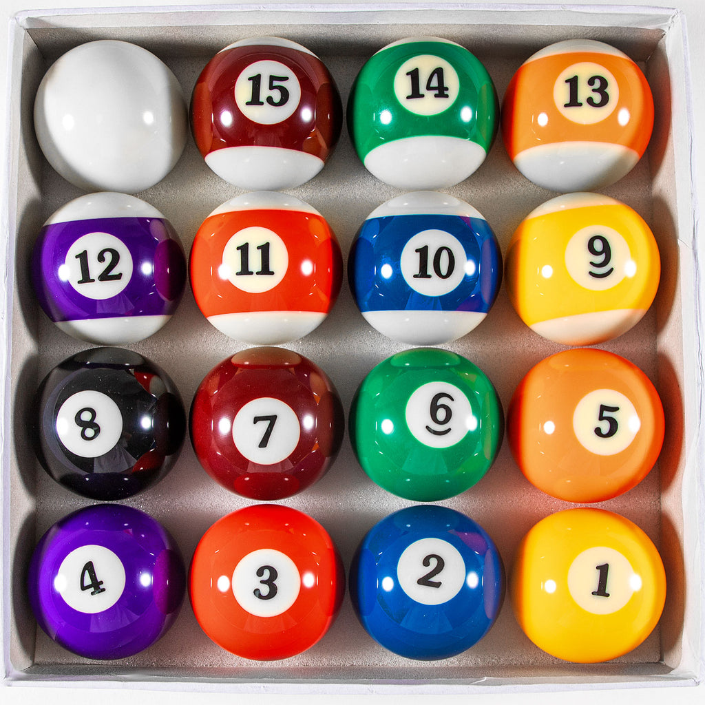 Billiard Balls Set 2-1/4" Pool Table Balls for Replacement (16 Resin Balls)