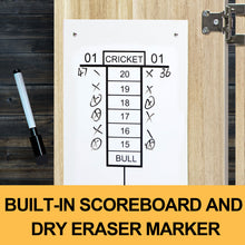 Load image into Gallery viewer, Dart Board Cabinet Set with 18 Inch Bristle Dartboard, Darts Holder Wall Mounted, Darts Throw Line, and Ready-to-Play Bundle with Steel Tip Darts Set