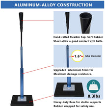 Load image into Gallery viewer, Zdgao Baseball Batting Tee - Professional Hitting Tee for Baseball/Softball with Ultra- Flexible Rubber Top - Easy Height Adjustment 24-46 inch (Heavy Weight Base)