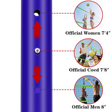 Load image into Gallery viewer, Volleyball Net Outdoor - Professional Volleyball Set with Height Adjustable Aluminum Poles and Anti-Sag System, Boundary Line, Volleyball and Pump