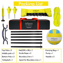 Load image into Gallery viewer, Volleyball Net Outdoor - Professional Volleyball Set with Height Adjustable Aluminum Poles and Anti-Sag System, Boundary Line, Volleyball and Pump
