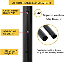 Load image into Gallery viewer, Professional Volleyball Net with Height Adjustable Aluminum Poles and Anti-Sag System, Boundary Line, Volleyball and Pump, Portable Volleyball Sets for Backyard, Lawn, Beach