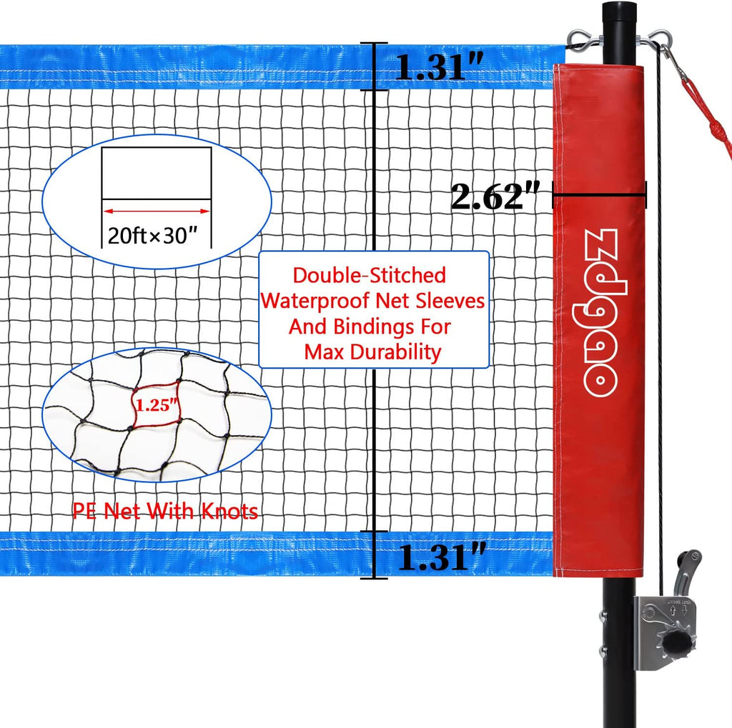 Badminton Set for Backyard with Net | Portable Outdoor Badminton Net with Winch System, 4 Badmitton Rackets, 3 Nylon Shuttlecocks, Boundary Line, and Durable Carrying Bag for Lawn, Beach