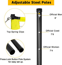 Load image into Gallery viewer, Outdoor Volleyball Net - Portable Volleyball Set for Backyards with Easy Setup Pole System, Boundary Line, Volleyball Ball and Pump, Carry Bag