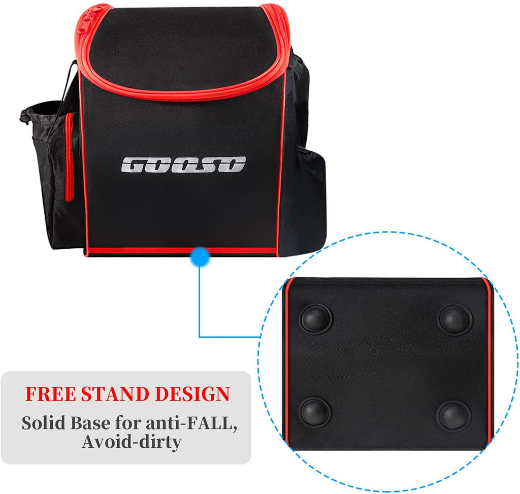 Disc Golf Set with Bag - 12 PCS Flying Disc Golf Discs for Beginner with Putter, Midrange, Driver | Portable Disc Golf Backpack Holds 28+ Discs Free Stand Bag Design for Convenient Use