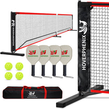 Load image into Gallery viewer, Pickleball Set with Net for Driveway, Portable Regulation Size Pickleball Net System with Paddle Set of 4, Outdoor Pickleballs, Carry Bag, Weather Resistant Metal Frame