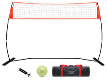 Load image into Gallery viewer, 12FT/18FT Portable Volleyball Training Net for Hitting or Serving Drills, Outdoor &amp; Indoor Freestanding Volleyball Practice Net with Height Adjustable, Volleyball, Carry Bag