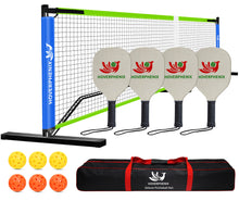 Load image into Gallery viewer, Pickleball Net Set with Regulation Size Pickleball Net, Pickleball Paddles Set of 4, 6 Outdoor Pickleballs and Carry Bag, Portable Pickle Ball Net System for Driveway, Home, Backyard