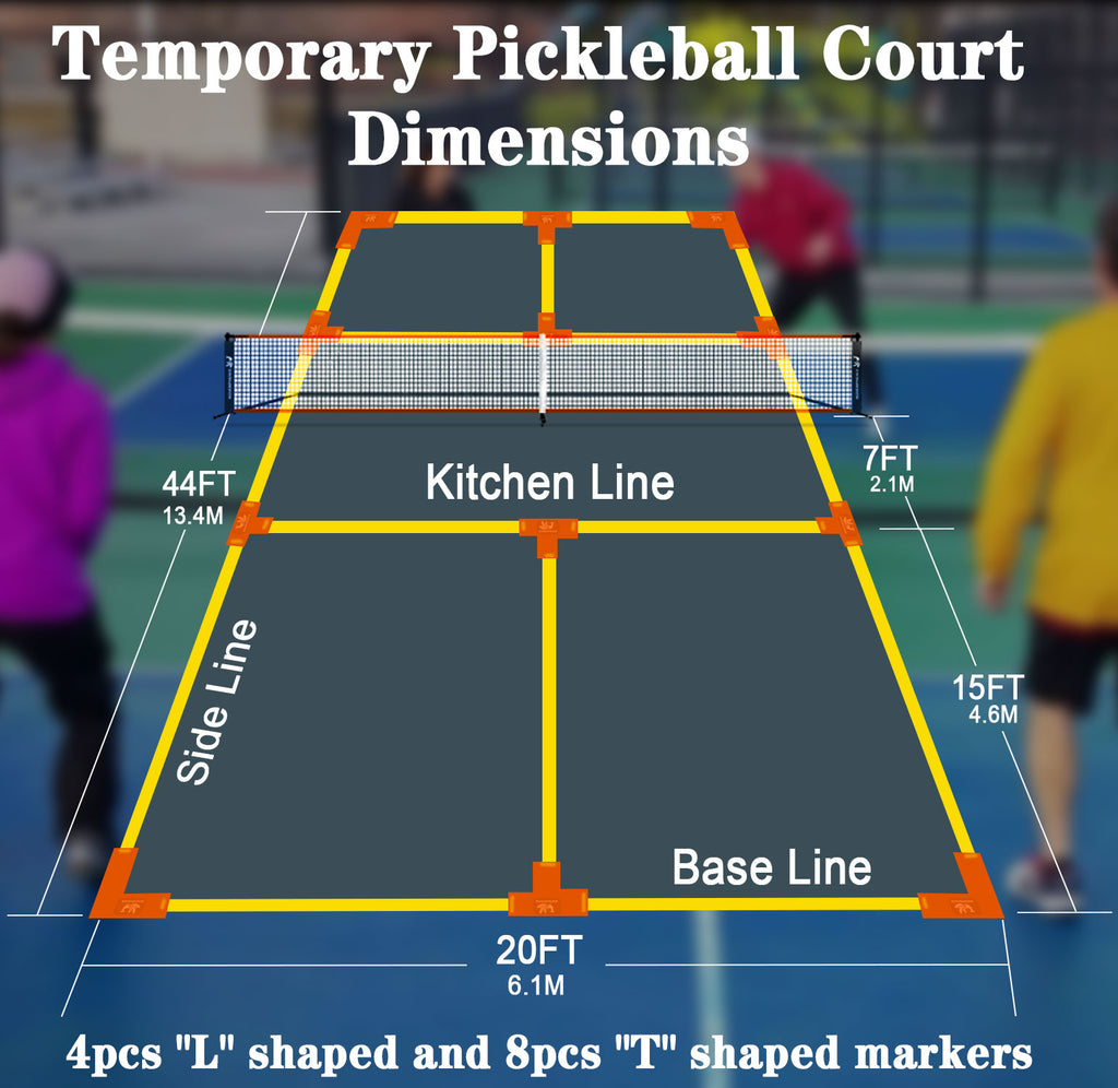 Pickleball Net Set with Regulation Size Pickleball Net, Pickleball Paddles Set of 4, 6 Outdoor Pickleballs and Carry Bag, Portable Pickle Ball Net System for Driveway, Home, Backyard