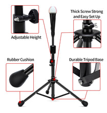 Load image into Gallery viewer, FDLS Baseball Batting tee for Adults and Youth Teens, Portable Tripod Stand Base Tee Easy Adjustable Height 27 to 46 inches for Hitting Training Practice, with Carrying Bag