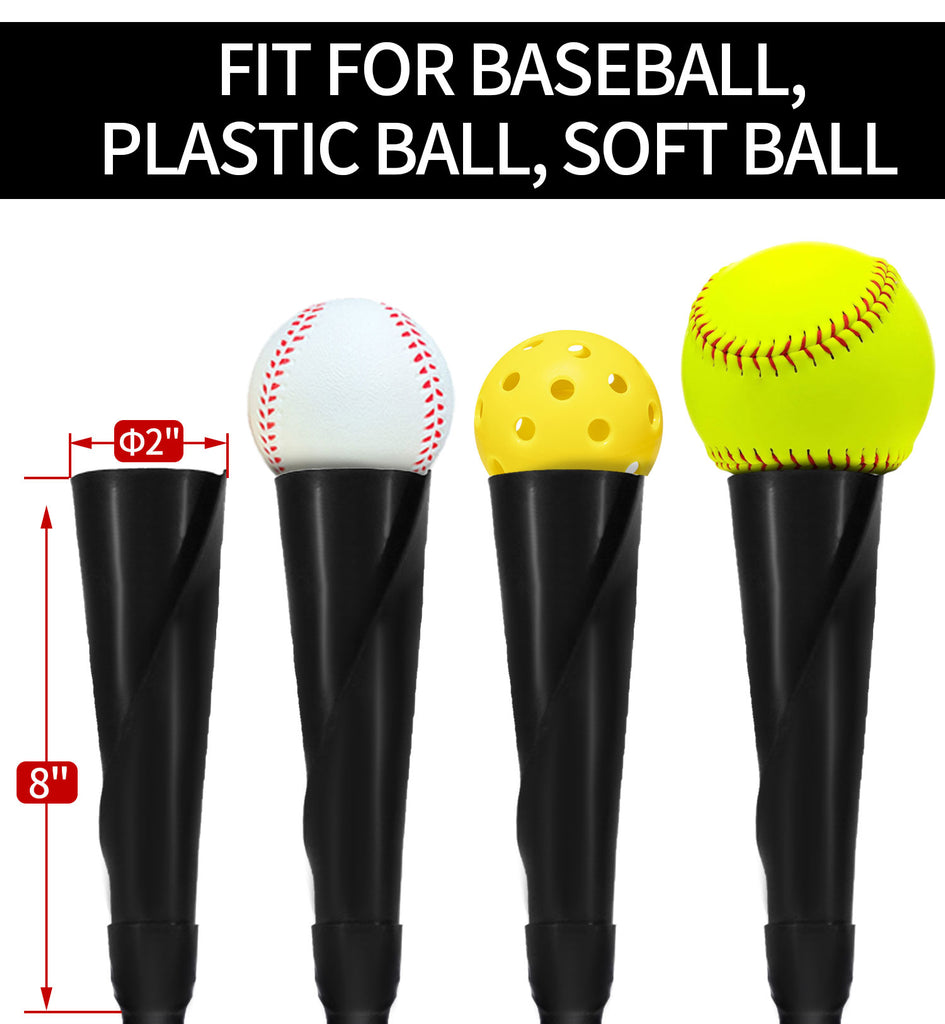 FDLS Baseball Batting tee for Adults and Youth Teens, Portable Tripod Stand Base Tee Easy Adjustable Height 27 to 46 inches for Hitting Training Practice, with Carrying Bag