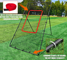 Load image into Gallery viewer, Zdgao Volleyball Rebounder Net 4x7ft -Adjustable Volleyball Training Bounce Net with 5 Adjustable Angles and Neon Target for Lacrosse,Volleyball,Baseball,Tennis and Soccer,for Multi Rebounder Training