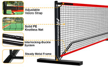 Load image into Gallery viewer,  Hoverphenix Portable Pickleball Net, 22 FT Regulation Size &amp; 11 FT Half Court Size Pickle Ball Net with 2 Pickleballs,Carry Bag, 2 in 1 pickleball net for driveway, Backyards,Outdoor,Indoor,Easy Setup