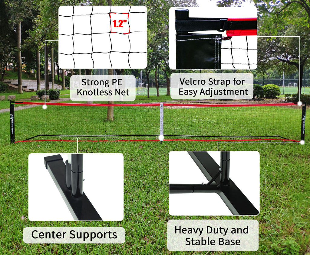 Pickleball Set with Net for Driveway, Portable Regulation Size Pickleball Net System with Paddle Set of 4, Outdoor Pickleballs, Carry Bag, Weather Resistant Metal Frame