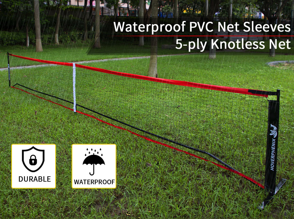 Pickleball Set with Net for Driveway, Portable Regulation Size Pickleball Net System with Paddle Set of 4, Outdoor Pickleballs, Carry Bag, Weather Resistant Metal Frame