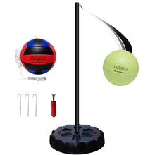 Load image into Gallery viewer, Portable Tetherball Set with Base | Tether Ball and Rope with Poles for Backyard, One More Tetherball Ball for Replacement