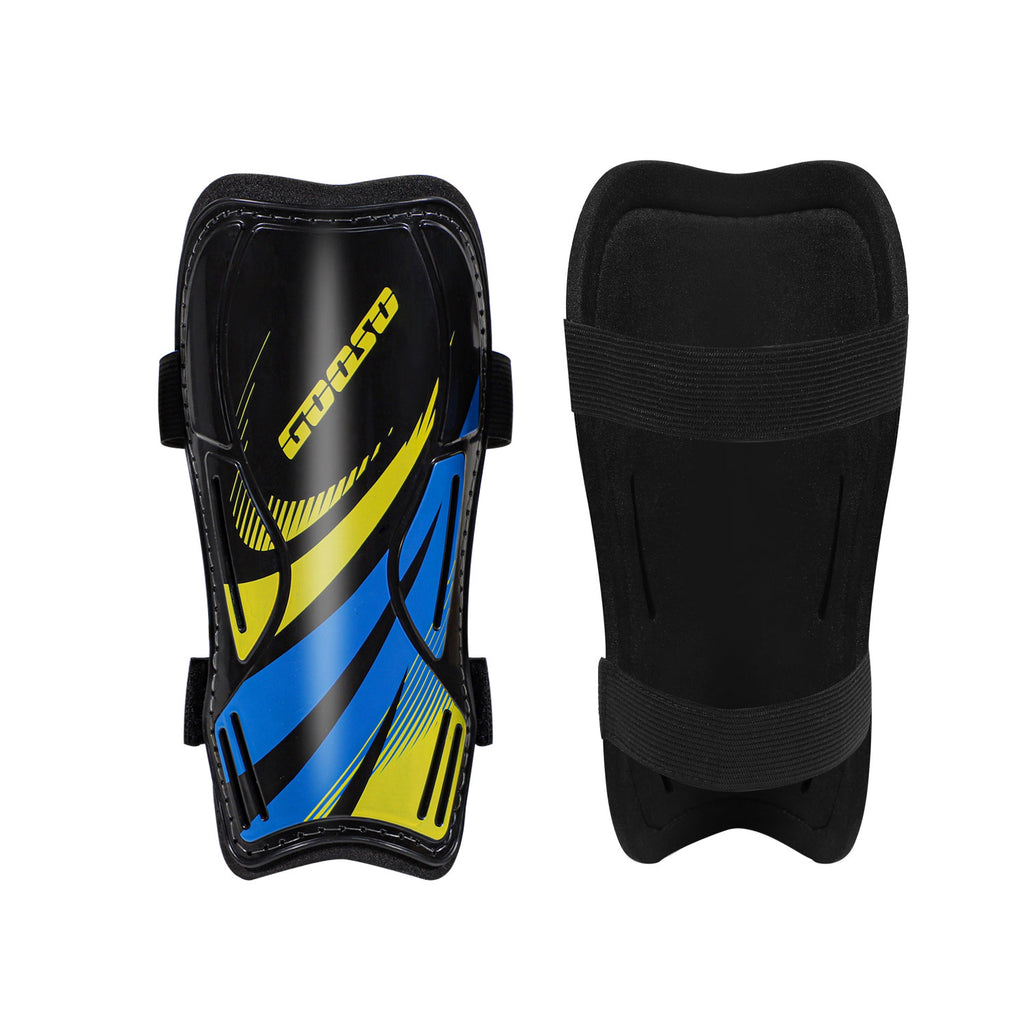 Football Shin Guards, Leg Calf Protection Breathable Shin Guards for for Kids and Teens, Non Slip Adjustable Straps