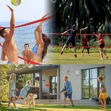 Load image into Gallery viewer, Zdgao Badminton &amp; Volleyball Combo Set - Professional Volleyball Net for Lawn, Backyard, Easy Set up Volleyball Set with Carry Bag, Boundary Line | Come with Flying Discs for Family Fun