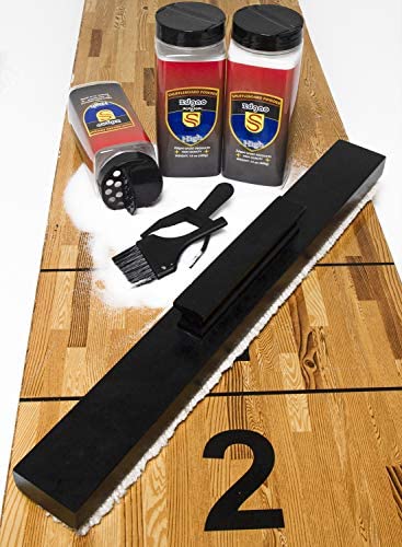 Shuffleboard Sand with Shuffleboard Brush - Shuffleboard Wax Set for Shuffleboard Table, 3 Cans Shuffleboard Sand + Shuffleboard Brush + Mini Dustpan and Brush