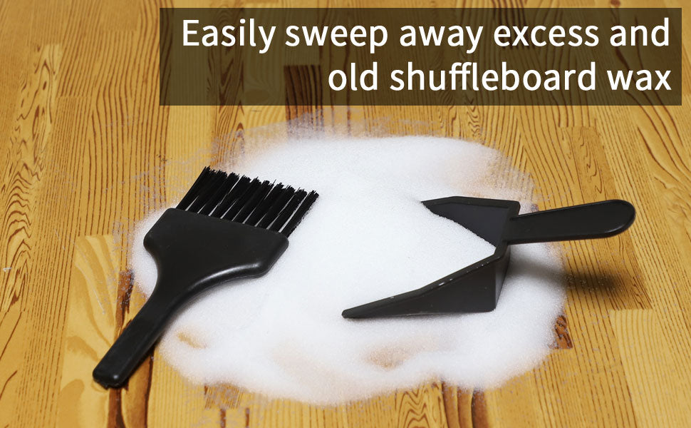 Shuffleboard Wax - Shuffleboard Sand 4 Pack with Mini Brush and Dustpan Set (4 x 14oz)