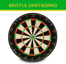 Load image into Gallery viewer, Dart Board Set -Solid Wooden Cabinet + 17inch Bristle Dartboard + 24g Darts Metal Tip Set + Scoreboard and Marker, Classical Dart Boards for Adults Bundle