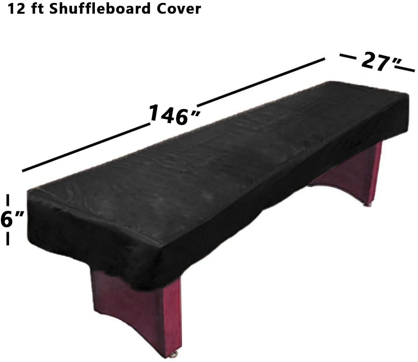 Waterproof Shuffleboard Table Cover for Shuffleboard Table 9ft/12ft Heavy Duty Leatherette Furniture Cover