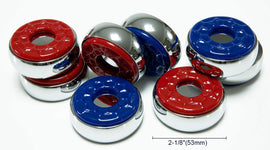 Shuffleboard Pucks w/ 2 Cans Shuffleboard Wax, Mini Dustpan and Brush for Shuffleboard Table, Complete Shuffleboard Accessories Bundle