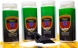 Shuffleboard Wax - Shuffleboard Sand 4 Pack with Mini Brush and Dustpan Set (4 x 14oz)