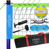 Zdgao Volleyball Net Outdoor - Portable Volleyball Set for Backyard with Professional Volleyball Net, Wrap Yarn Volleyball and Pump, Boundary Line, Carry Bag